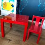 Kindertafel met stoeltje van Ikea, Kinderen en Baby's, Kinderkamer | Tafels en Stoelen, Gebruikt, Tafel(s) en Stoel(en), Ophalen