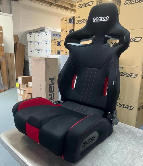 Sparco R333 Zwart Rood Kuipstoel Sportstoel Racestoel, Auto diversen, Tuning en Styling, Ophalen of Verzenden