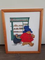 Kruissteekschilderij -- Beertje Paddington -- handgemaakt --, Ophalen of Verzenden, Gebruikt, Wanddecoratie