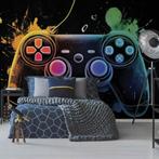 Fotobehang / Behang - Gamekamer -Gamecontroller in Neonstijl, Huis en Inrichting, Stoffering | Behang, Fotobehangkoning.nl, Gamekamer