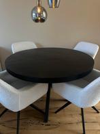 Eetafel visgraat zwart hout, Huis en Inrichting, Tafels | Eettafels, Ophalen, Rechthoekig, 200 cm of meer, 50 tot 100 cm