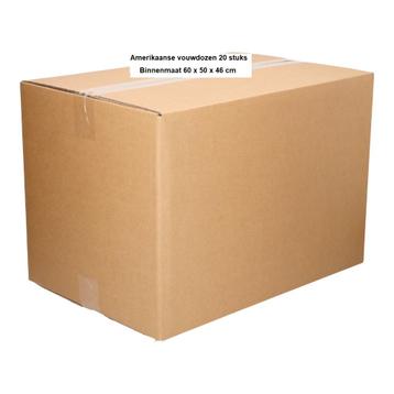 grote amerikaanse vouwdozen - 60 x 50 x 46 cm - 20 dozen beschikbaar voor biedingen