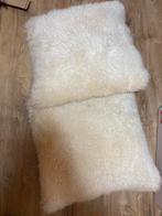 Sierkussens schapenvacht, Huis en Inrichting, Woonaccessoires | Kussens, Ophalen, Gebruikt, Vierkant