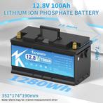 Voeding LiFePO4 12.8V 100aH - 14.6V charge + lader + BMS, Ophalen of Verzenden, Nieuw