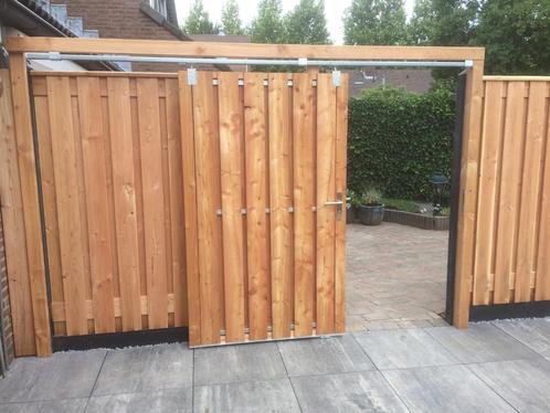 Schuifpoort houten schuifdeur, Tuin en Terras, Tuinpoorten, Nieuw, Schuifpoort, Hout, 200 cm of meer, Ophalen of Verzenden