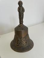 D339 Tafelbel Tafelbelletje Zware Koperen Jagers Bel, Antiek en Kunst, Curiosa en Brocante, Ophalen of Verzenden