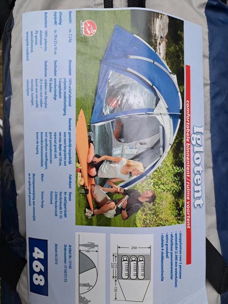 3-Persoons Iglotent - Perfect voor Kamperen!, Caravans en Kamperen, Tenten, Ophalen of Verzenden