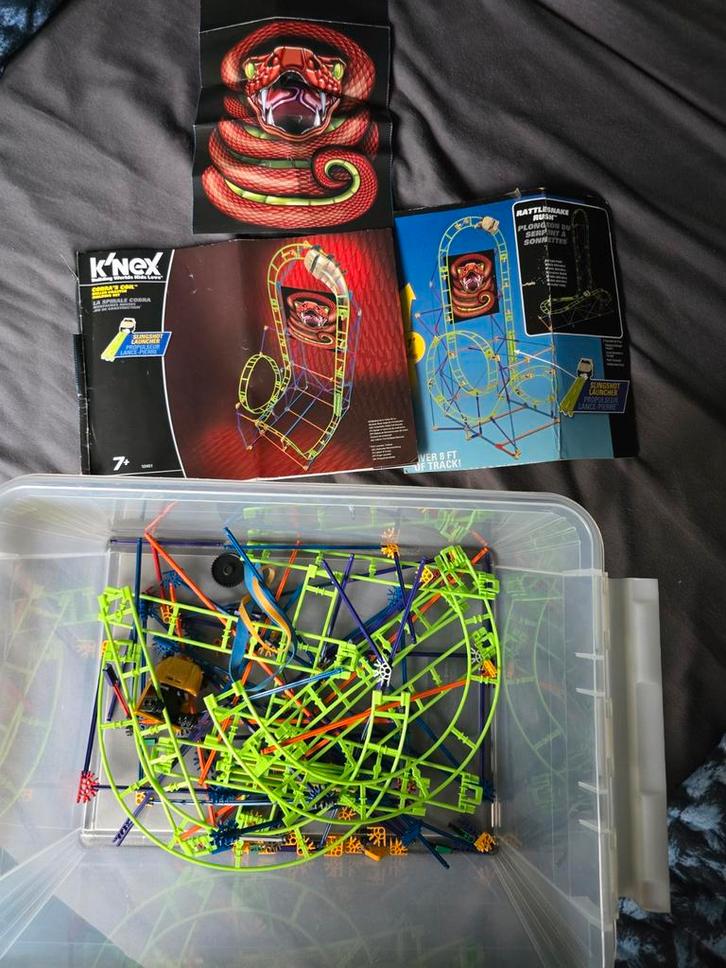 Knex Cobra's Coil Roller Coaster, Kinderen en Baby's, Speelgoed | Bouwstenen, Zo goed als nieuw, K'nex, Ophalen of Verzenden