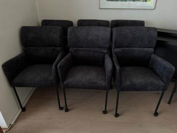 Eetkamerstoelen donker grijs beschikbaar voor biedingen