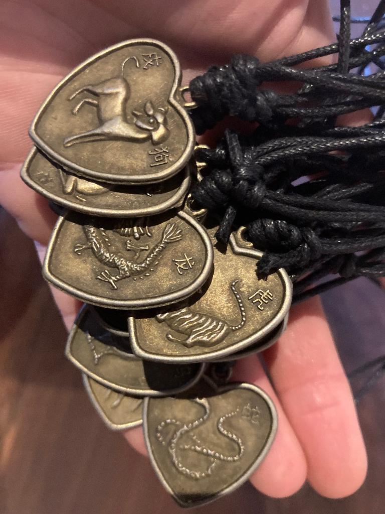 Chinese horoscoop geluks amulet ketting, Overige materialen, Verstelbaar, Overige kleuren, Nieuw