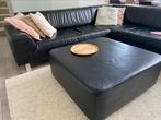 Zwarte hocker, Huis en Inrichting, Banken | Voetenbanken en Poefen, Ophalen, Gebruikt, 125 cm of meer, Vierkant