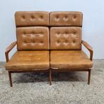 Retro bank, Vintage , Deense design sixties, Scandinavië,, Huis en Inrichting, Banken | Bankstellen, Ophalen, Gebruikt, Tweepersoons