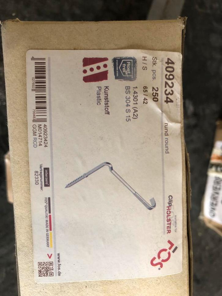 750 RVS Panhaken Nelskamp G10, Doe-het-zelf en Verbouw, IJzerwaren en Bevestigingsmiddelen, Nieuw, Overige typen, Minder dan 50 mm