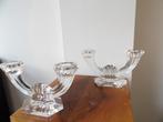 Art Deco Kandelaars Val St Lambert kristal, Ophalen of Verzenden, Kristal