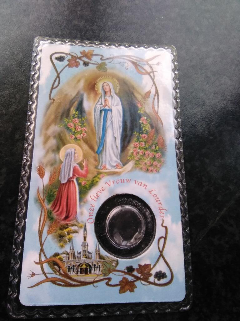 Lourdes water in kaart, Verzamelen, Religie, Ophalen of Verzenden, Zo goed als nieuw, Kaart of Prent, Christendom | Katholiek