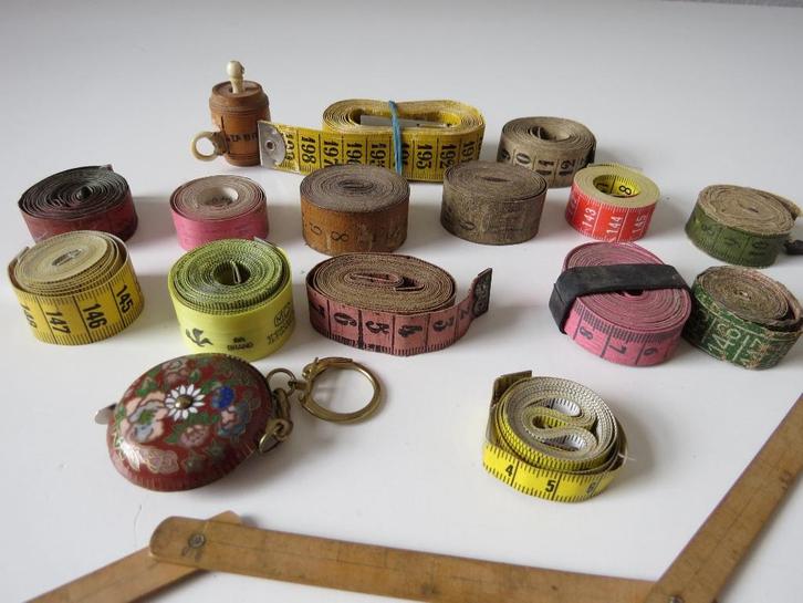 verzameling centimeters  /meetlinten, Antiek en Kunst, Curiosa en Brocante, Verzenden