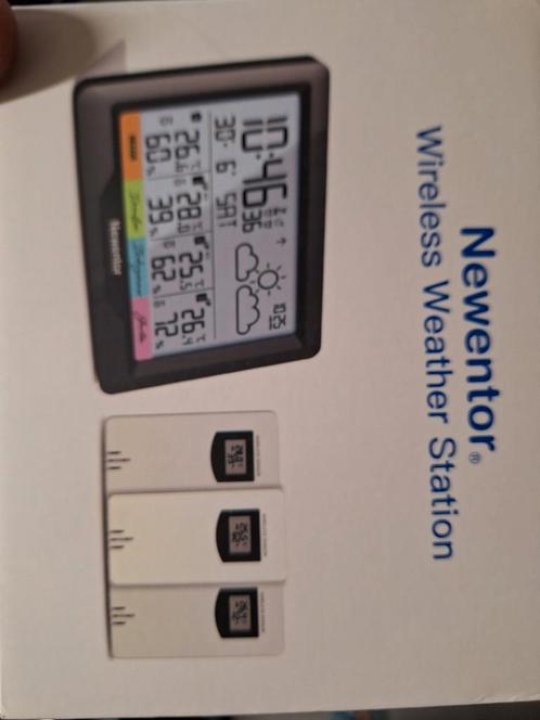 Newentor Draadloos Weerstation met 3 Sensoren - Nieuw, Audio, Tv en Foto, Weerstations en Barometers, Nieuw, Weerstation, Ophalen of Verzenden