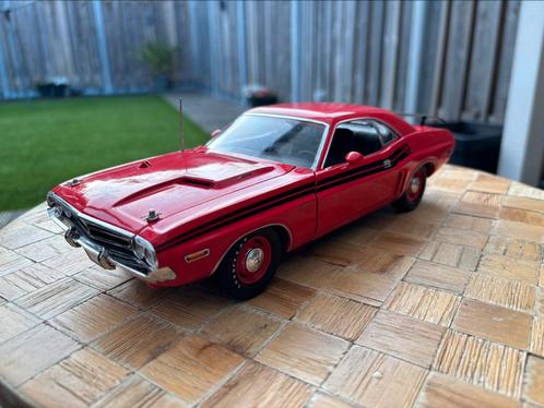 Greenlight Dodge Challenger R/T 1971 1:18 rood, Hobby en Vrije tijd, Modelauto's | 1:18, Zo goed als nieuw, Auto, Overige merken