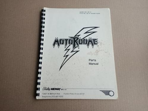 Parts Manual: Motordome Bally (1986) Flipperkast, Verzamelen, Automaten | Flipperkasten, Gebruikt, Bally, Verzenden