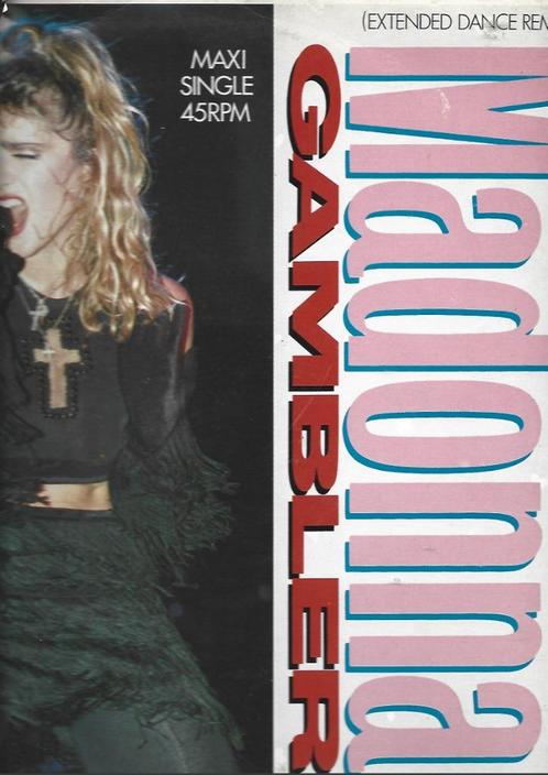MADONNA MAXI SINGLE  12" - GAMBLER -1985, Cd's en Dvd's, Vinyl | Pop, Gebruikt, 1980 tot 2000, 12 inch, Ophalen of Verzenden