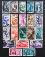 Italië : 20 zegels o.a. oude ambachten beroepen jaren '50, Ophalen of Verzenden, Gestempeld