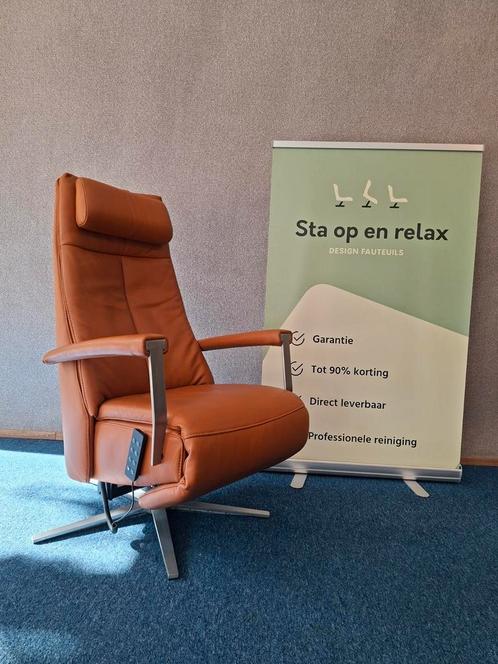 Sta op relax fauteuil Velderhof ZGAN extra luxe op accu 🔋, Huis en Inrichting, Fauteuils, Zo goed als nieuw, 50 tot 75 cm, Ophalen of Verzenden