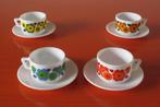 Set van 4 retro vintage Arcopal Lotus kop en schotels, Huis en Inrichting, Keuken | Servies, Ophalen of Verzenden, Overige stijlen