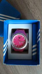Adidas Roze horloge - Nieuw / Retro / Pink / Met doos, Nieuw, Overige merken, Kunststof, Ophalen of Verzenden