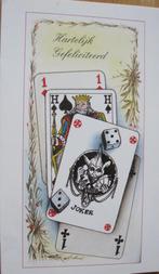 Hartelijk gefeliciteerd - speelkaarten - bier - dobbelsteen, Verzamelen, Verzenden, 1980 tot heden, Gelopen, Overige thema's