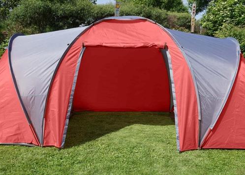 Prachtige tent met twee aparte cabines 4 persoons polyester, Caravans en Kamperen, Tenten, tot en met 2, Gebruikt, Ophalen of Verzenden