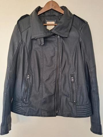 Esprit Leren Biker Jas zwart Maat 44 (XL/XXL) beschikbaar voor biedingen