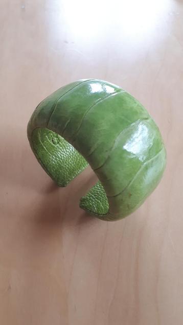 COLLECTORS ITEM: Vintage Leren Armband GUIOT de BOURG Paris beschikbaar voor biedingen