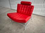 Rode Leren Leolux Volare, Huis en Inrichting, Fauteuils, Minder dan 75 cm, Leer, Ophalen of Verzenden, Zo goed als nieuw