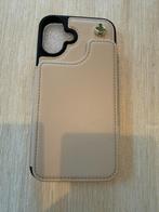 iPhone 16 Plus Hoesje - beige - strap en pasjeshouder, Verzenden, Nieuw, Hoesje of Tasje