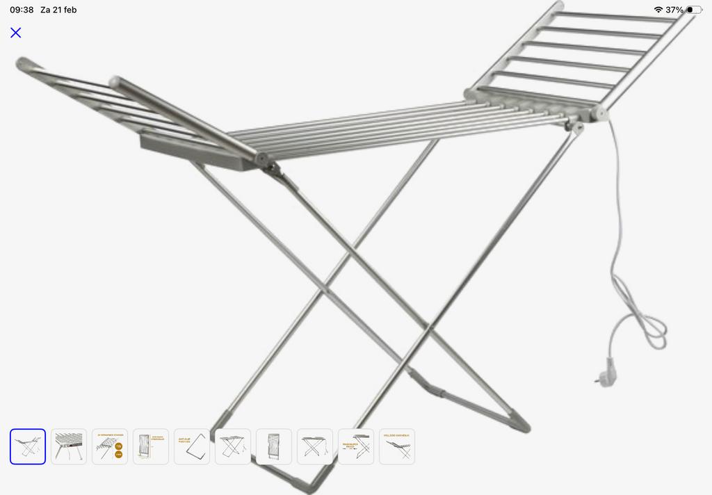 Elektrisch verwarmd droogrek + afdekhoes, Tuin en Terras, Droogmolens en Wasrekken, Zo goed als nieuw, Wasrek, Ophalen