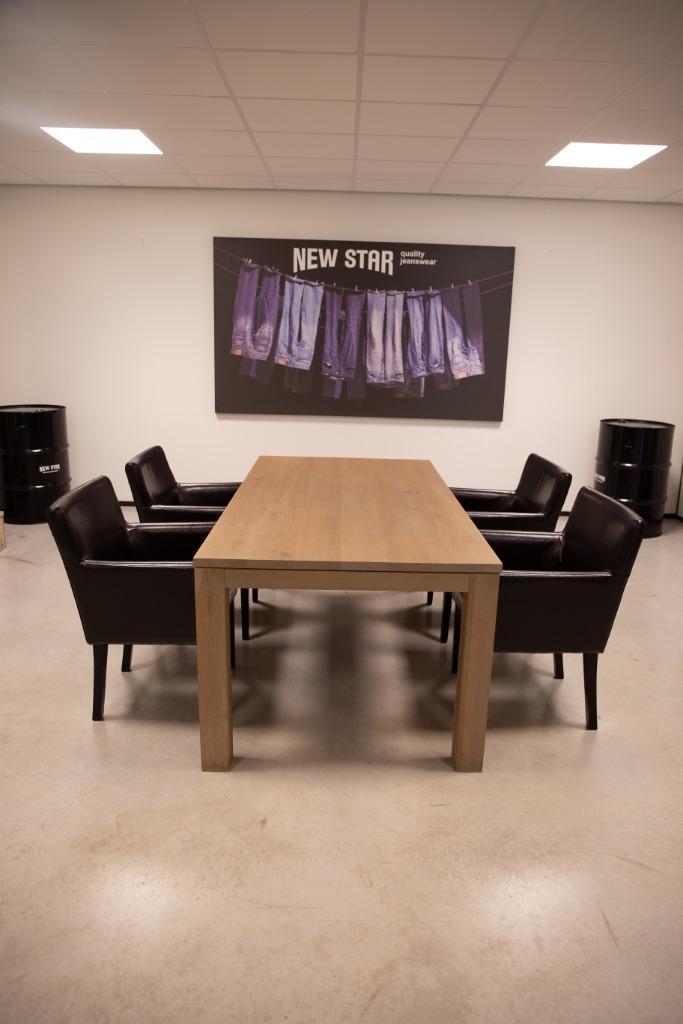 eettafel met stoelen, Huis en Inrichting, Tafels | Eettafels, Gebruikt, 50 tot 100 cm, 150 tot 200 cm, Vier personen, Rechthoekig