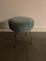 Blauw/groene poef, Huis en Inrichting, Krukjes, Ophalen, Zo goed als nieuw, Overige materialen