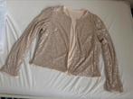 Feedtelijk vestje met glitter stretsh maat M/L goudkleur, Overige typen, Beige, Maat 42/44 (L), Ophalen of Verzenden