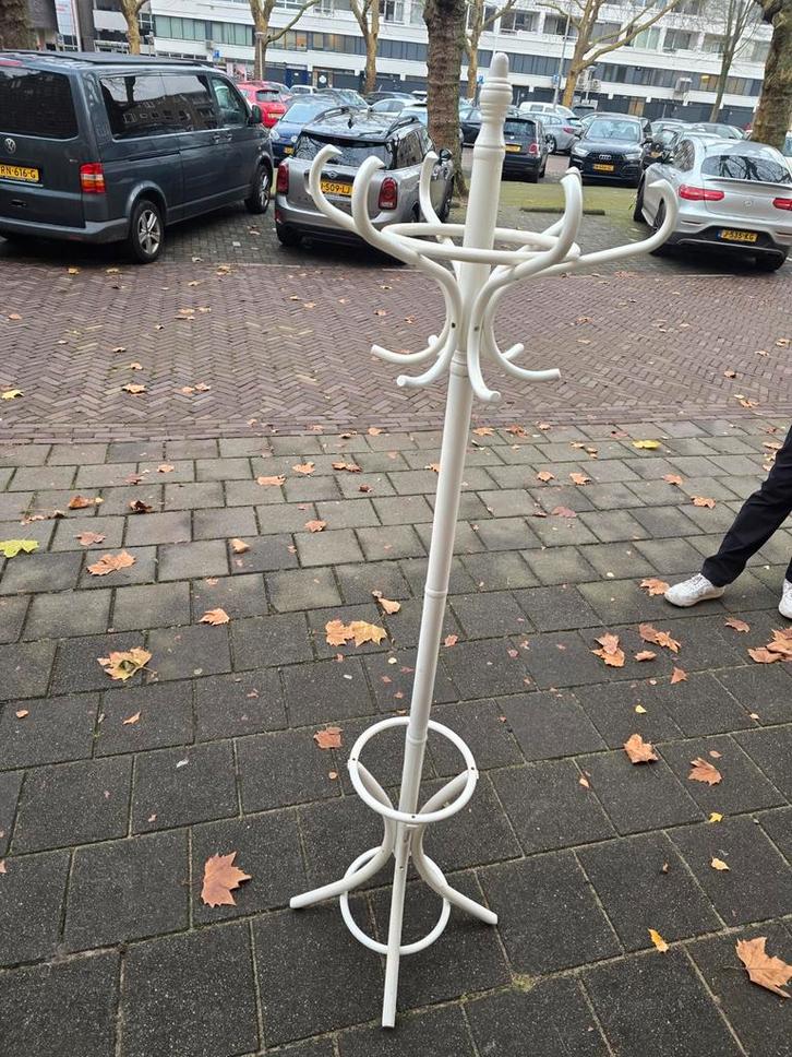 Witte houten staande kapstok - 190cm, Huis en Inrichting, Woonaccessoires | Kapstokken, Gebruikt, Staande kapstok, 150 tot 200 cm