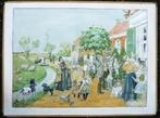 Oude en antieke vertelselplaat uit 1910 en eerste uitvoering, Ophalen of Verzenden, Stad- en Dorpsgezichten
