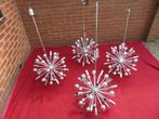 FIFTIES SIXTIES  CHROMEN SPOETNIK / SPUTNIK HANGLAMPEN, Huis en Inrichting, Lampen | Hanglampen, Ophalen, Glas, 75 cm of meer