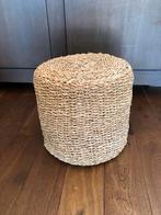 Rieten Poefje - Voetenbank / Zitplaats, Huis en Inrichting, Ophalen, Zo goed als nieuw, Rond, Riet of Rotan