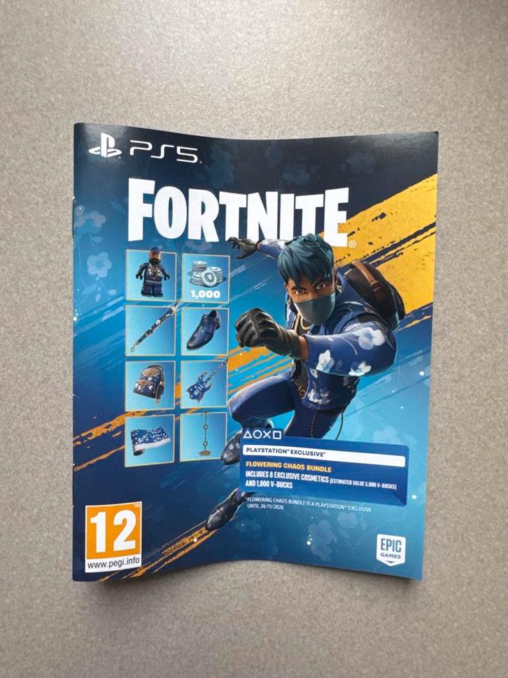 Fortnite Flowering Chaos Bundle - Playstation, Spelcomputers en Games, Games | Sony PlayStation 5, Nieuw, Ophalen of Verzenden