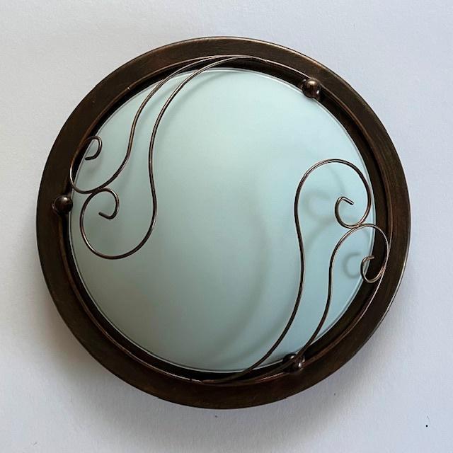 Klassieke plafonnière van Massive, Huis en Inrichting, Lampen | Plafondlampen, Zo goed als nieuw, Glas, Metaal, Ophalen of Verzenden