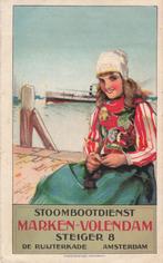 Oude folder Stoomboot dienst Marken Volendam boot ca1920, Verzenden, 1920 tot 1940, Noord-Holland