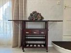 Trolley/Sidetable/wijntafel/uitklapbaar kersenhout, Ophalen, Gebruikt, 100 tot 150 cm, Kersenhout