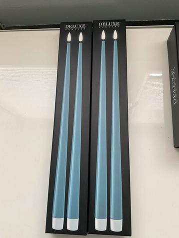 Tk DELUXE Homeart wax led kaarsen blauw beschikbaar voor biedingen