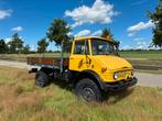 Mercedes Unimog 404 (6 cilinder benzine&gas) met 406 cabine, Zakelijke goederen, Agrarisch | Tractoren, Ophalen, Oldtimer, Tot 80 Pk