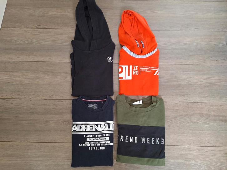 Pakket jongens hoodies, sweater en longsleeve maat 140 ZGAN, Kinderen en Baby's, Kinderkleding | Maat 140, Zo goed als nieuw, Jongen