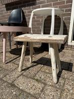 Antiek houten krukje, Ophalen, Gebruikt, Hout